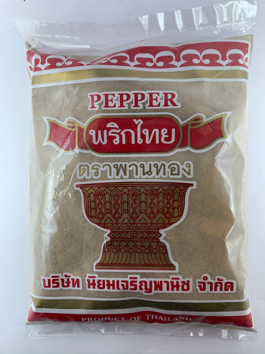 พริกไทยป่น ครึ่งกิโล/500 กรัม เกรดพรีเมี่ยม Ground White Pepper Grade A 500g ตราพานทอง - Niyomherb